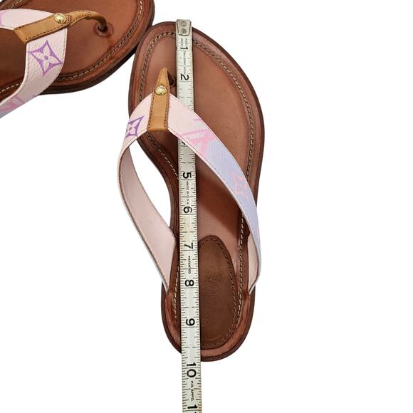 Louis Vuitton LV Sunny Flat Thong Sandal Flip Flop Pink Purple Size 38 US 8 - Picture 12 of 12